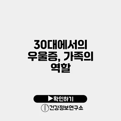 30대에서의 우울증, 가족의 역할