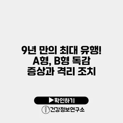 9년 만의 최대 유행! A형, B형 독감 증상과 격리 조치