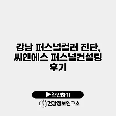 강남 퍼스널컬러 진단, 씨앤에스 퍼스널컨설팅 후기