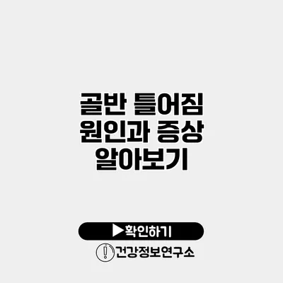 골반 틀어짐 원인과 증상 알아보기