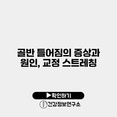 골반 틀어짐의 증상과 원인, 교정 스트레칭