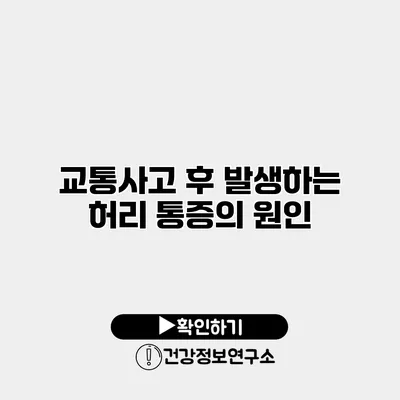 교통사고 후 발생하는 허리 통증의 원인