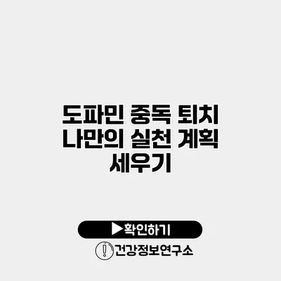 도파민 중독 퇴치 나만의 실천 계획 세우기
