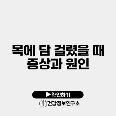 목에 담 걸렸을 때 증상과 원인