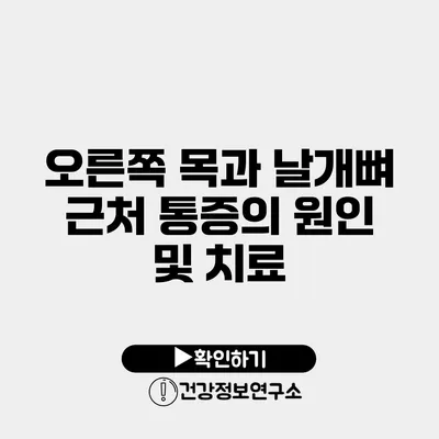 오른쪽 목과 날개뼈 근처 통증의 원인 및 치료