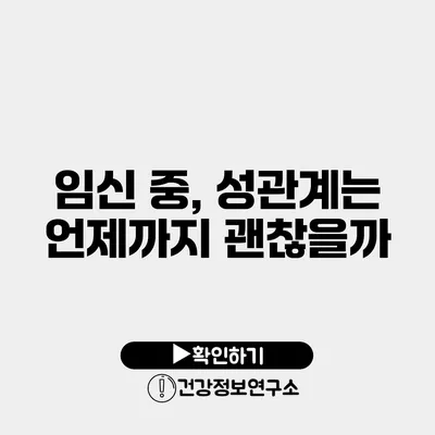 임신 중, 성관계는 언제까지 괜찮을까?