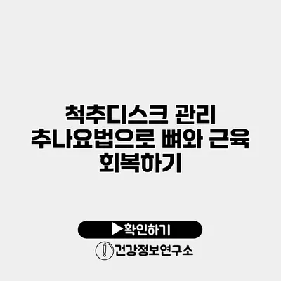 척추디스크 관리 추나요법으로 뼈와 근육 회복하기