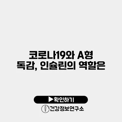 코로나19와 A형 독감, 인슐린의 역할은?