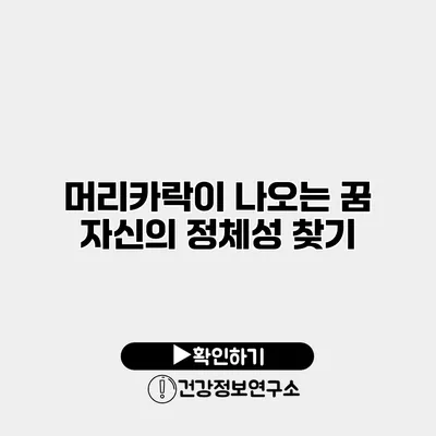 머리카락이 나오는 꿈 자신의 정체성 찾기