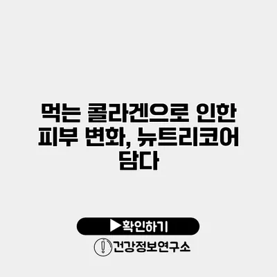 먹는 콜라겐으로 인한 피부 변화, 뉴트리코어 담다