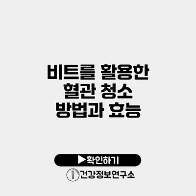비트를 활용한 혈관 청소 방법과 효능