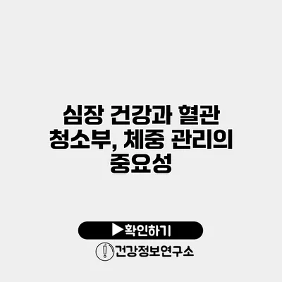 심장 건강과 혈관 청소부, 체중 관리의 중요성