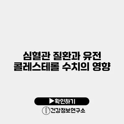 심혈관 질환과 유전 콜레스테롤 수치의 영향