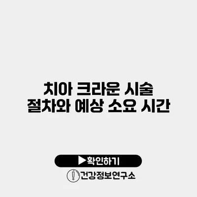 치아 크라운 시술 절차와 예상 소요 시간